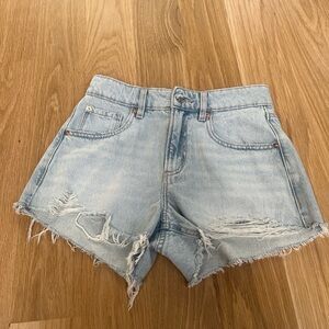 Garage Blue Jean Shorts Distressed Vintage Style